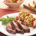 Flat Iron Grill with Red Pepper-Mango Salsa